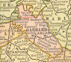 Map of Garrard County