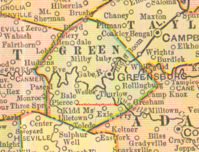 Map of Green County