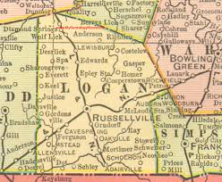 Map of Logan County